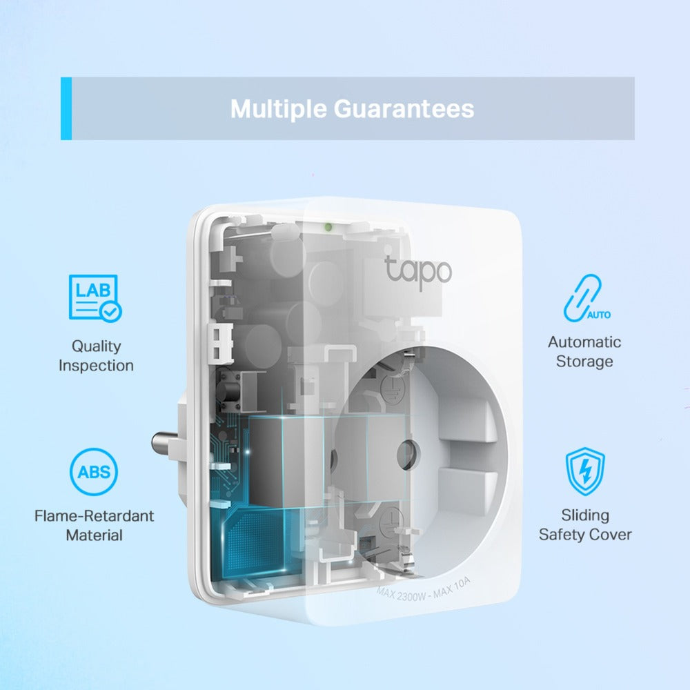 TP-Link Tapo P100 Mini Smart WiFi Presa (4 Pezzi) Presa Switch (Bianco, 4 Pezzi)