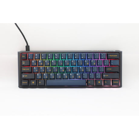 Tastiera da gioco meccanica Ducky One 3 Pro Mini RGB (nera, layout USA (qwerty), Cherry MX2A marrone, 60%, LED RGB, PBT a doppio scatto, meccanica Quack, hot swap)