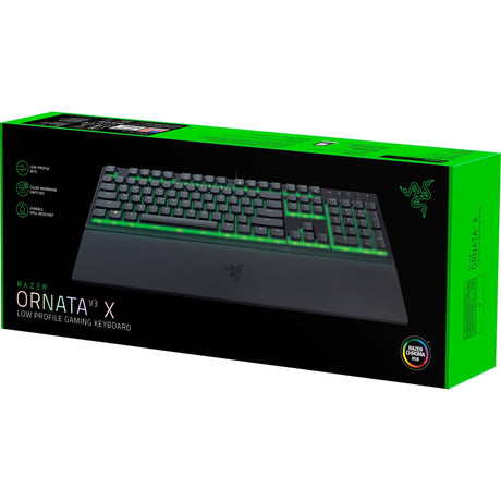 Tastiera da gioco Razer Ornata V3 x RGB a basso profilo (nera, layout USA (QWERTY), membrana, 100%)