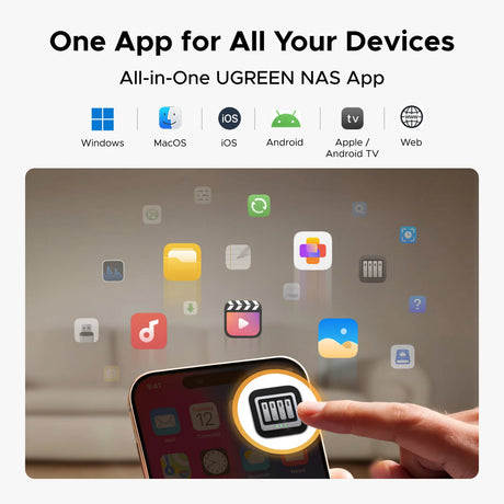 Ugreen nasync dh2300 (grigio, 1GBE, HDMI, USB)