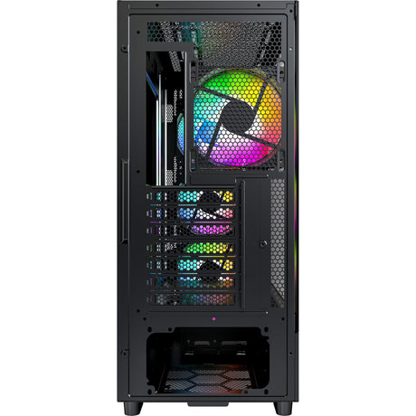 Custodia midi tower Montech x5 (nera | 2x USB-A | 1x USB-C | vetro temperato)