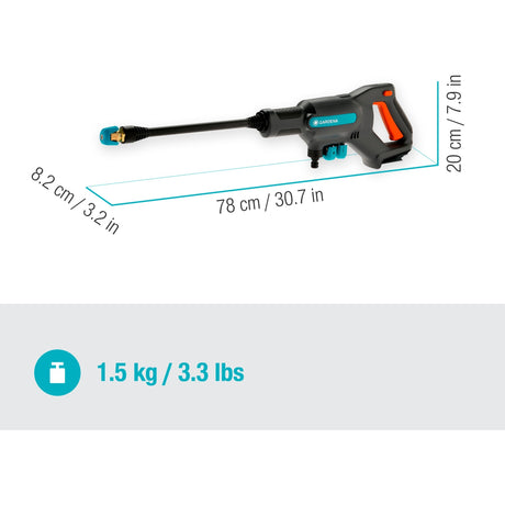Idropulitrice Gardena aquaclean 24 18 v p4a solo (grigio turchese, 14800-55, batteria non inclusa)