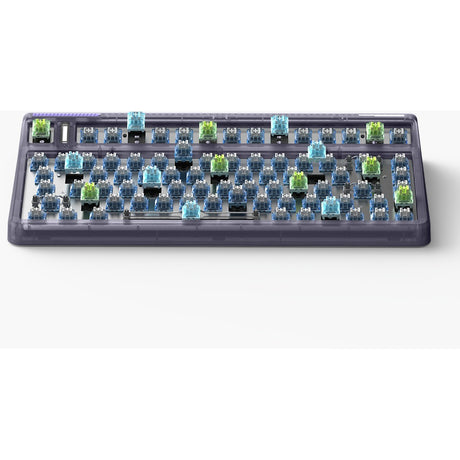 Tastiera meccanica wireless Iqunix og80 lavandin (lavanda, layout us (qwerty), cherry mx brown, 80% (tkl), hot-swapable, pbt, 2.4ghz | bluetooth 5.1 | usb-c)