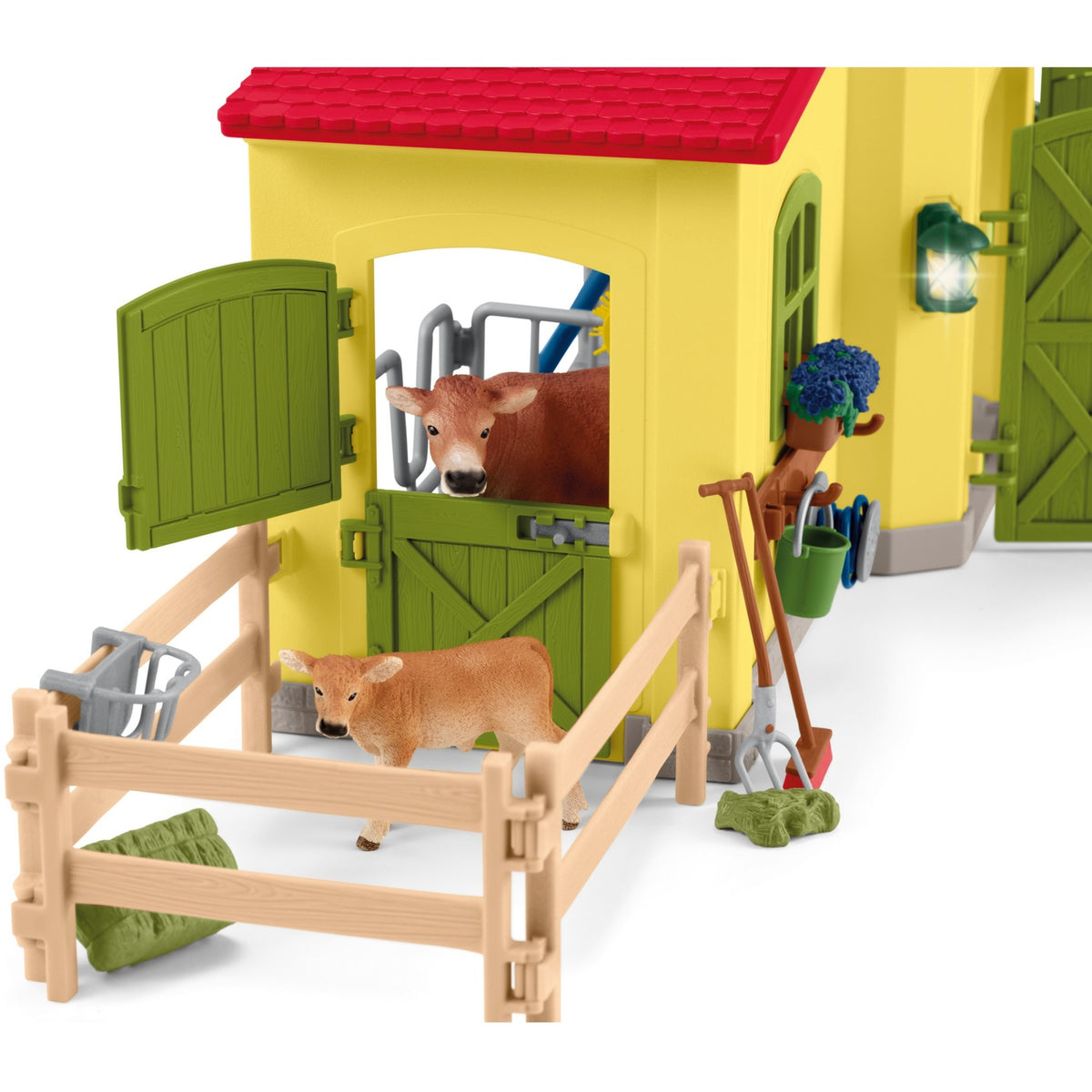Il mondo della fattoria Schleich - Grande stalla, miniatura gialla