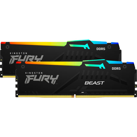 Kingston Fury Beast RGB 32 GB DDR5-5600 (2x 16 GB) RAM (nero, KF556C40Bbak2-32, XMP 3.0)