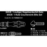 Wera 845 8 set di punte per svasatori, set di punte da 8 pezzi (nero verde)