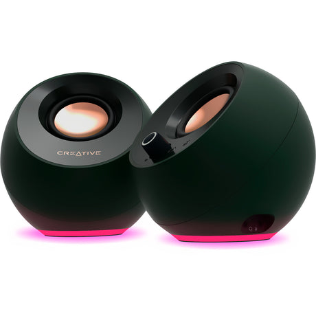 Altoparlante per PC Creative Pebble Pro (nero, AUX, USB-A, USB-C, Bluetooth 5.3, RGB)