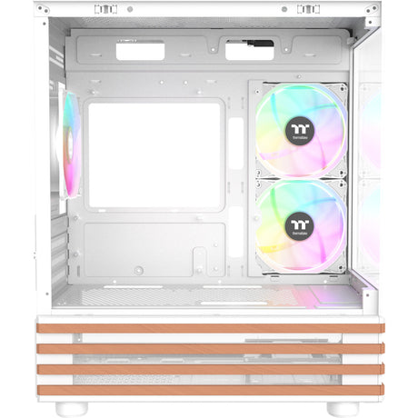 Custodia mini tower Thermaltake view 170 ws argb (colore legno bianco | 2x usb-a | rgb | vetro temperato)