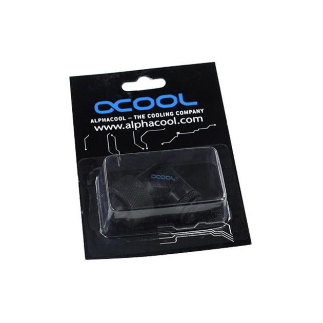 Alphacool 16 10 raccordo a compressione ruotabile di 90° attacco g1 4 (nero)