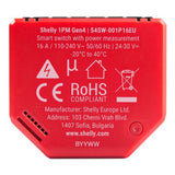 Relè Shelly 1pm gen4 (rosso, bluetooth, wi-fi)