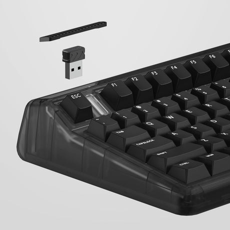 Tastiera meccanica wireless Iqunix og80 dark side (nera, layout us (qwerty), cherry mx brown, 80% (tkl), LED rgb, hot-swapable, pbt, 2.4ghz | bluetooth 5.1 | usb-c)