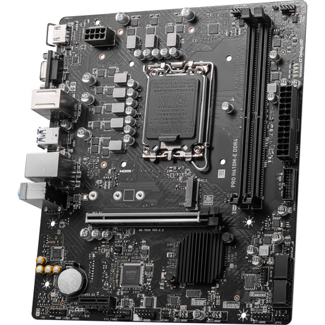 Scheda madre MSI Pro H610M-E DDR4 Socket 1700 (nera, GB-LAN, audio, µATX)