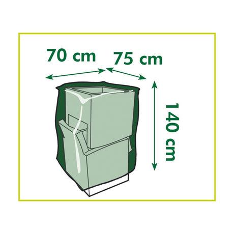 Copertura per mobili da giardino Nature per sedie impilate (grigio, 6031601)