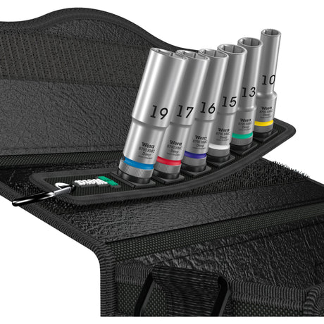 Wera belt c deep 1 set di bussole, 1 2 chiavi a bussola (nero, 6 pezzi)