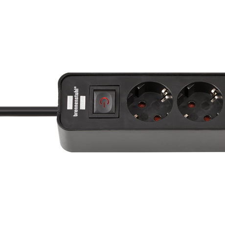 Brennerstuhl ecolor Ciabatta a 4 vie con 2 connessioni di ricarica USB, ciabatta (nero, 2x USB-C)