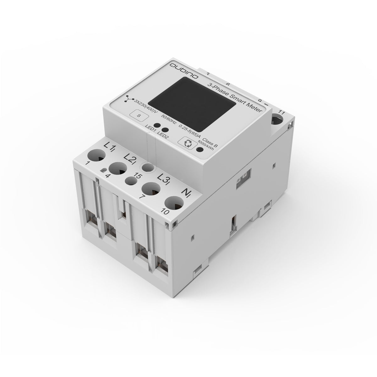 Contatore intelligente trifase Qubino a risparmio energetico (bianco, z-wave plus)