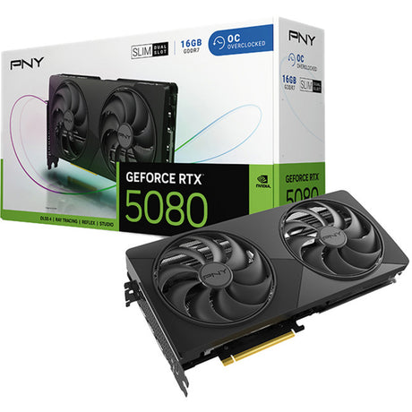 Scheda grafica Pny Geforce RTX 5080 Slim OC (DLSS 4, 3x Display Port, 1x HDMI 2.1)