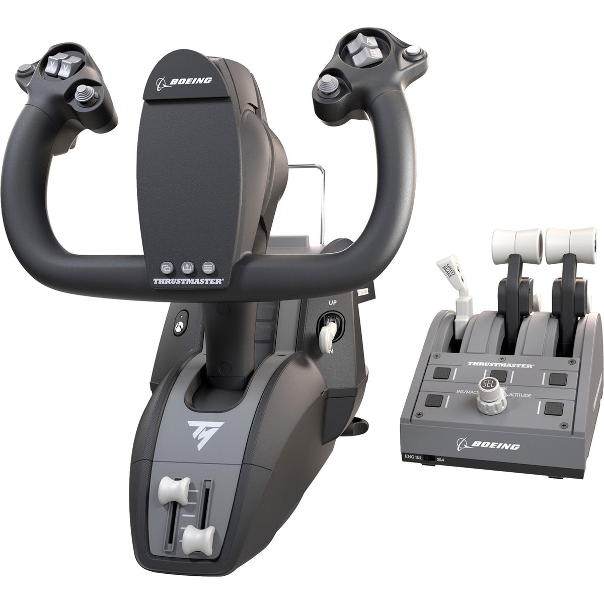 Set da gioco Thrustmaster tca yoke pack boeing edition (nero grigio, PC, xbox one, xbox series x|s)