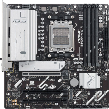 Scheda madre Asus Prime B840m-A Wi-Fi Socket AM5 (2,5 GB-LAN, Wi-Fi 6e, BT, Suono, µATX)