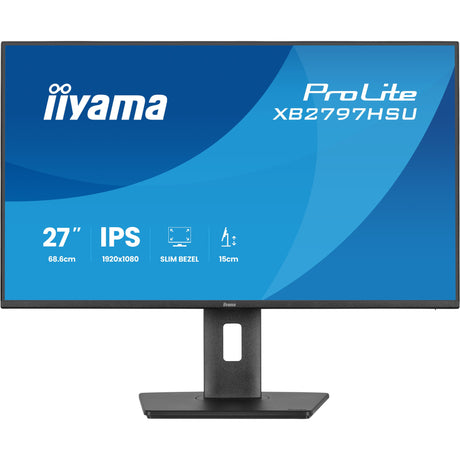 Monitor Iiyama prolite xb2797hsu-b1 27 (nero, 120 Hz, HDMI, porta display, USB-C, audio)