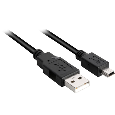 Cavo Sharkoon USB-A 2.0 > mini USB-B (nero, 0,5 metri, doppia schermatura)