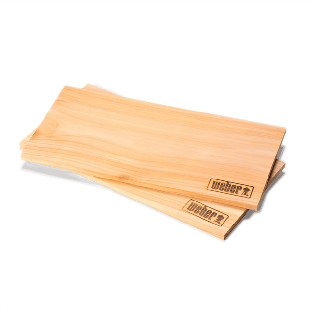 Tavole per affumicatura in legno di cedro Weber - legno aromatico grande (2 pezzi)