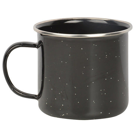 Tazza smaltata design Esschert 13x10x9 cm in acciaio al carbonio smaltato