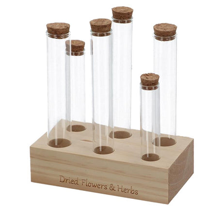 Provette in vetro con design Esschert per fiori ed erbe aromatiche, 6 pezzi standard