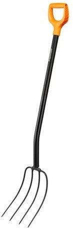 Forca per letame Fiskars solid™ - forca per compost - forca da giardino - 126 cm