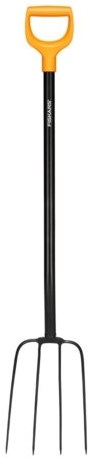 Forca per letame Fiskars solid™ - forca per compost - forca da giardino - 126 cm