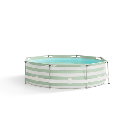 Essenza | piscina fuori terra verde bianca rotonda 305x76 cm incl. accessori