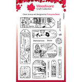Articoli in legno • collezione di etichette per francobolli singoli trasparenti