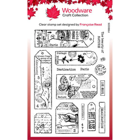 Articoli in legno • collezione di etichette per francobolli singoli trasparenti