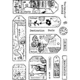 Articoli in legno • collezione di etichette per francobolli singoli trasparenti