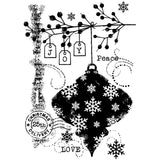 Articoli in legno • francobolli singoli trasparenti, pallina invernale