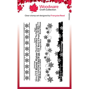 Articoli in legno • set di francobolli con bordi natalizi singoli trasparenti 4 x 6 pollici