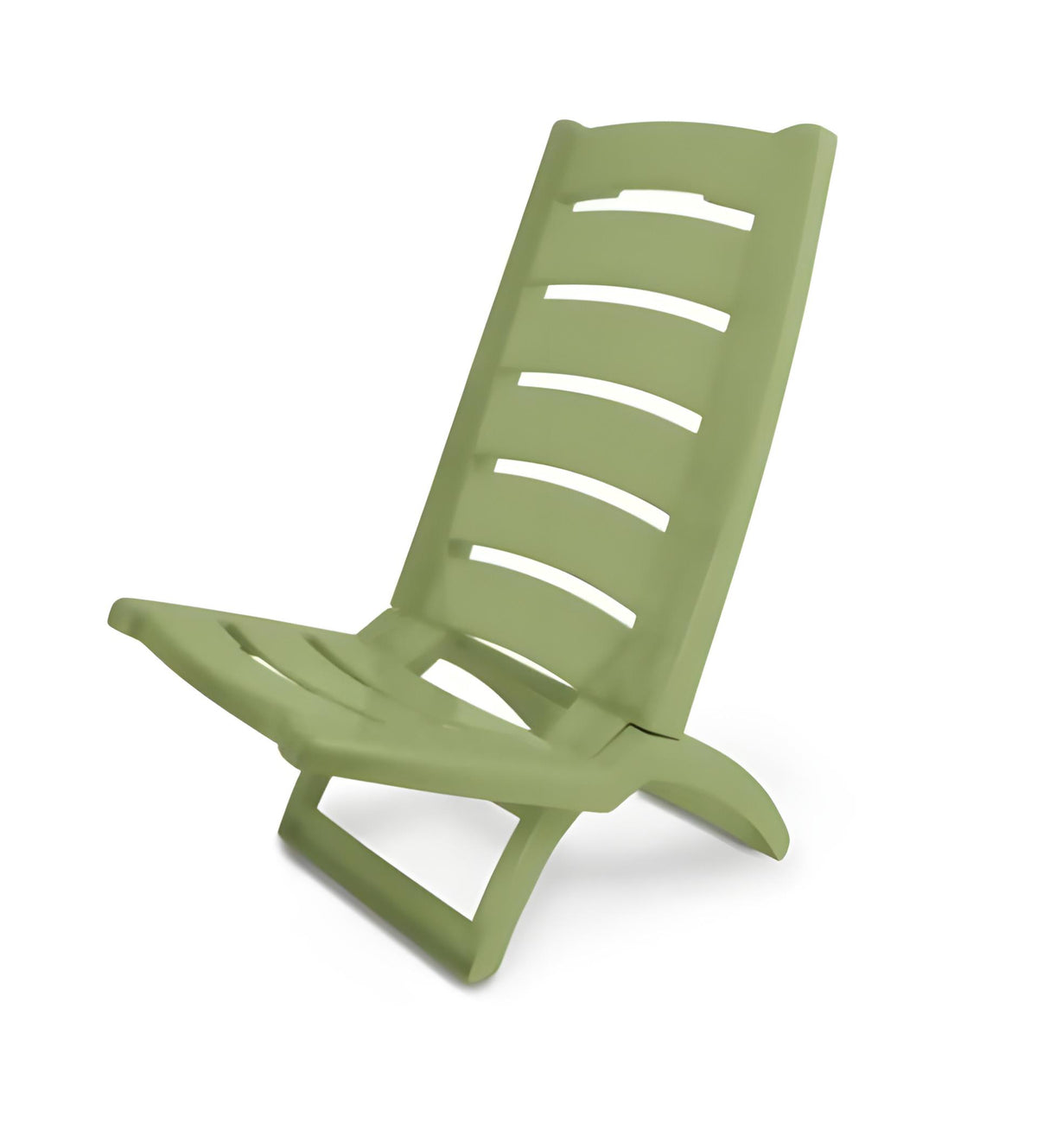 Sedia a sdraio adriatica pieghevole in plastica 80x38cm verde
