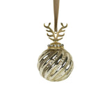 Palla di Natale in corno di vetro oro ã˜8cm