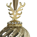 Palla di Natale in corno di vetro oro ã˜8cm