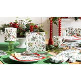 Tovagliolo Ambiente 25 cm verde invernale bianco