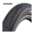 Schwalbe copertoncino fat frank active 50-622+r caffè nero