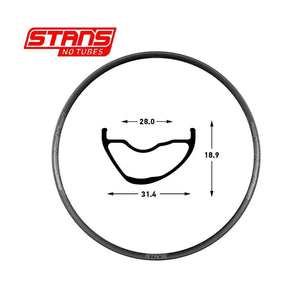 Stans notubes cerchio arch mk4 29 32h nero grigio snt