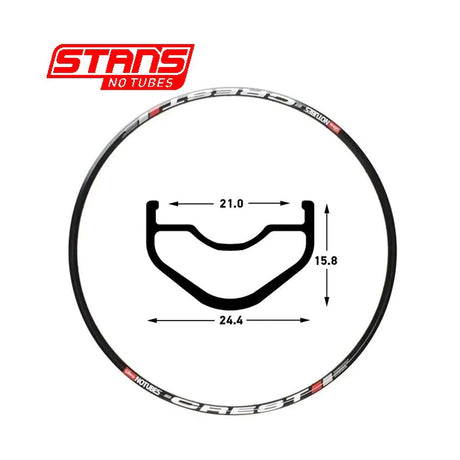 Stans notubes cerchio crest mk3 27.5 650b 32h nero snt