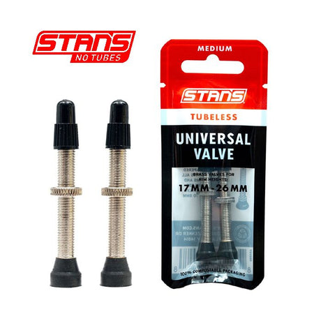 Valvole tubeless universali Stans notubes medie 17-26mm (set 2 pezzi) as0290