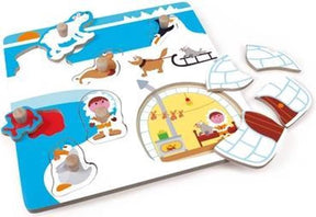 Puzzle da grattare Van der Doelen - puzzle in legno con igloo