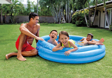 Piscina Intex blu cristallo 3 anelli 147x33 cm
