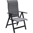 Sens moreno sedia in piedi alluminio tessuto grigio 69x63,5x110 cm, altezza seduta 45 cm