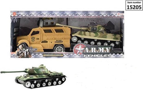 Veicolo blindato militare Toi-toys con carro armato