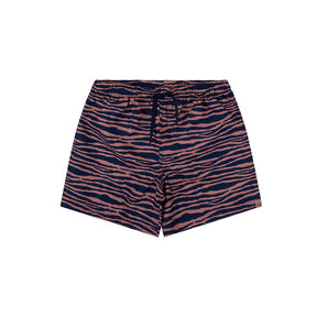 Strisce vivaci | costume da bagno blu arancione UV ragazzo