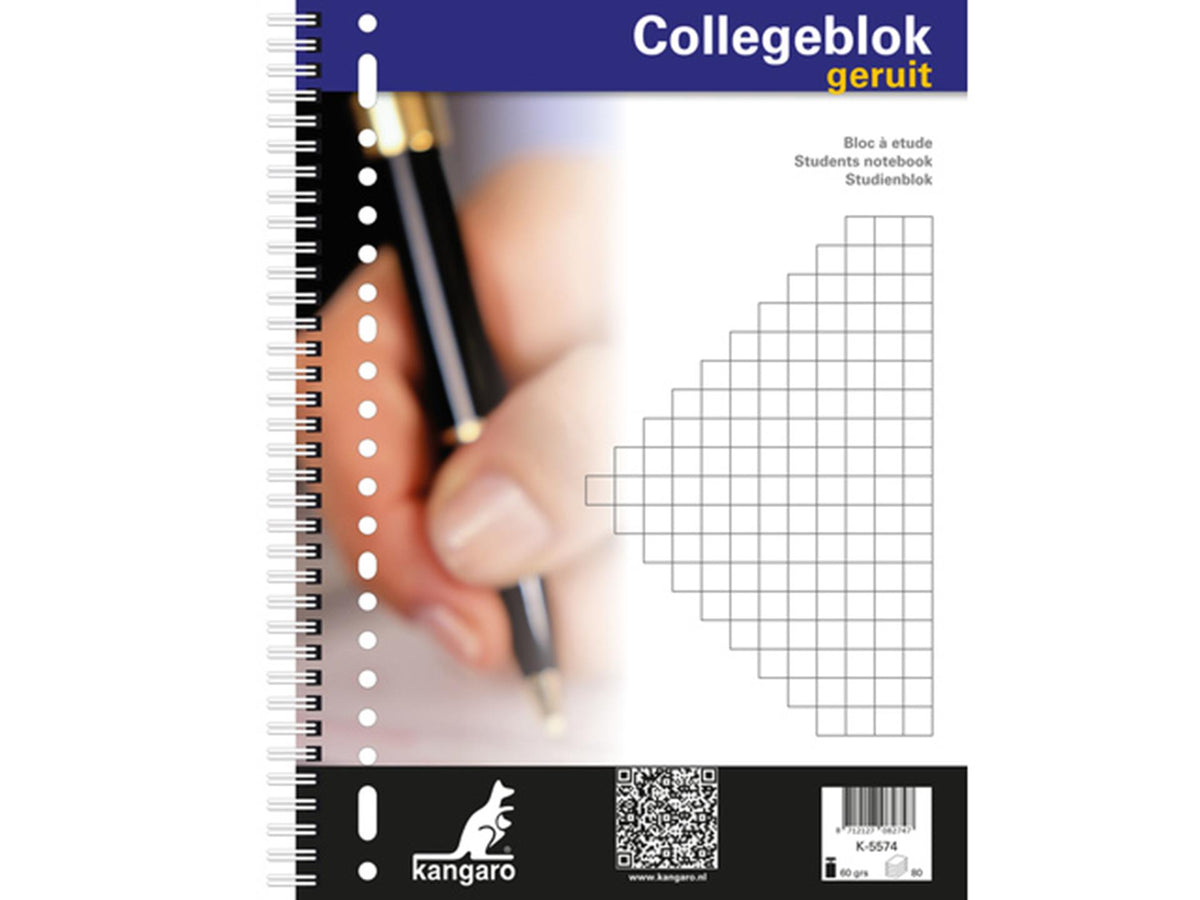 Blocco note Kangaro - A4 - con diamante 10 mm - 60 grammi - spirale - 23 fori - blocco note